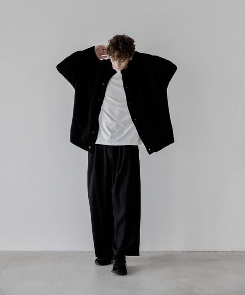 「remer」 ニットカーディガン LARGE ダークブルー メンズ_画像6