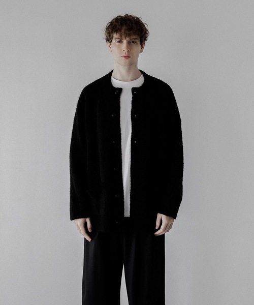 「remer」 ニットカーディガン LARGE ダークブルー メンズ_画像8