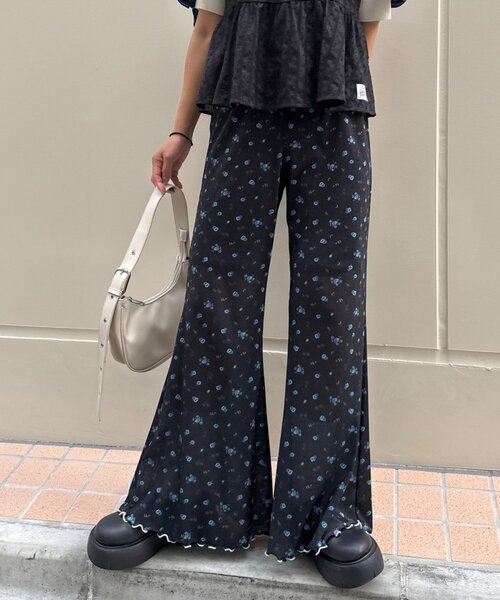 「HELLO.SANFRANCISCO」 イージーパンツ SMALL ブラック系その他 レディース_画像3