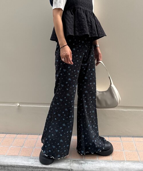 「HELLO.SANFRANCISCO」 イージーパンツ SMALL ブラック系その他 レディース_画像5