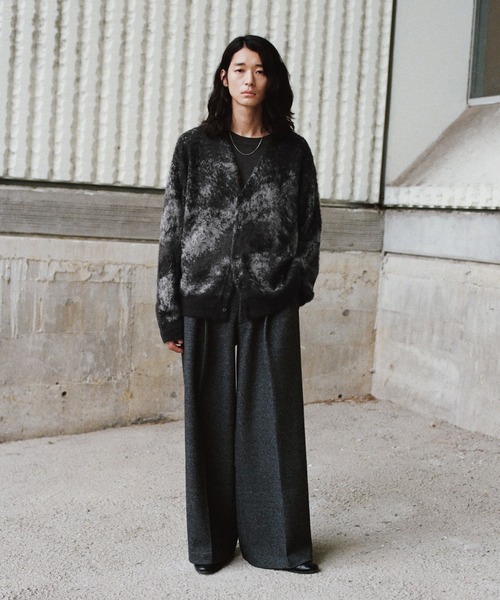 「WYM LIDNM」 スラックス L チャコール メンズ_画像6