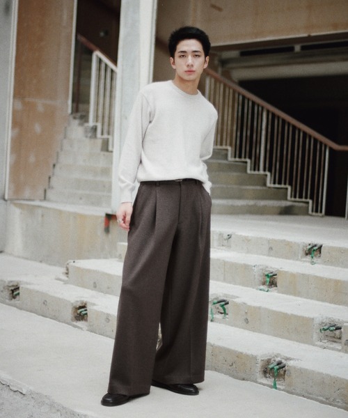 「WYM LIDNM」 スラックス L チャコール メンズ_画像9