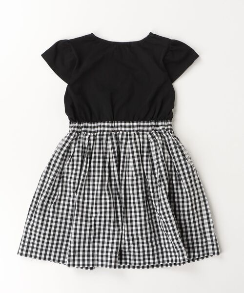 「kate spade new york」 「KIDS」チェック柄コンビワンピース 150 ブラック キッズ_画像2