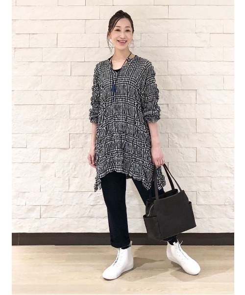 Plantation（プランテーション） 7分袖ブラウス M size ベージュ 