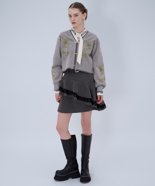 HARE（ハレ） カーディガン チャイナガラVニットカーディガン(HARE