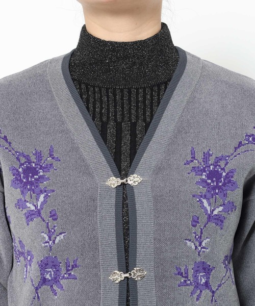 HARE（ハレ） カーディガン チャイナガラVニットカーディガン(HARE