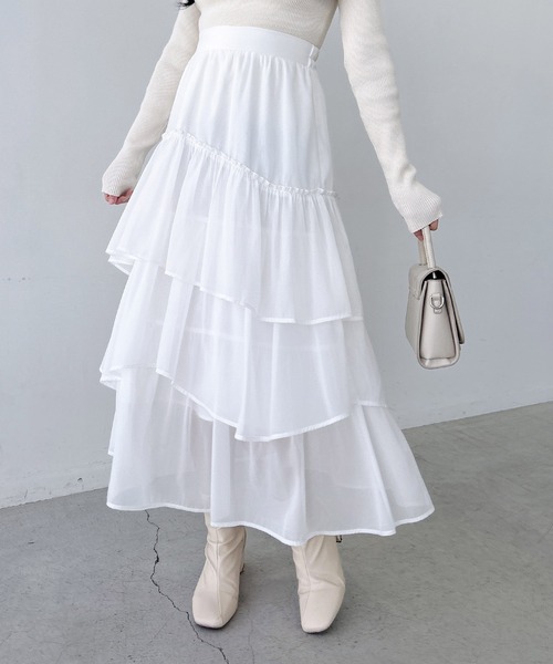 INGNI（イング） スカート シアーティアードスカート : ZOZOTOWN Yahoo
