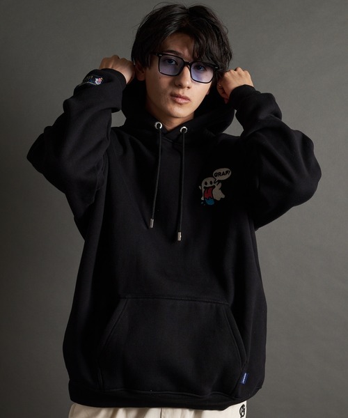 「GRAF&WU」 プルオーバーパーカー M グレー メンズ_画像6