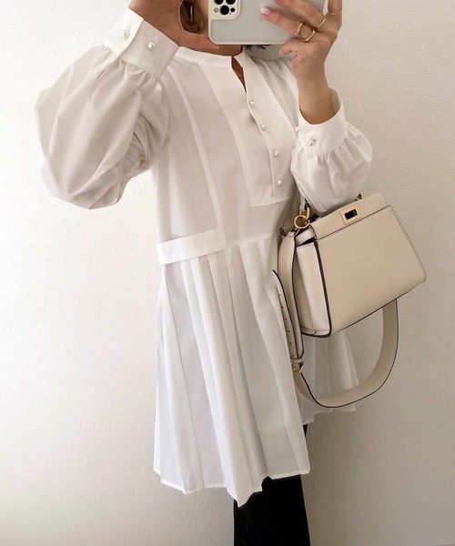 「Emma Taylor」 長袖ワンピース FREE ホワイト レディース_画像2