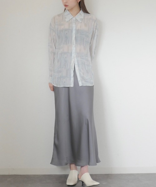 「Reurie'」 スカート FREE グレー レディース_画像6