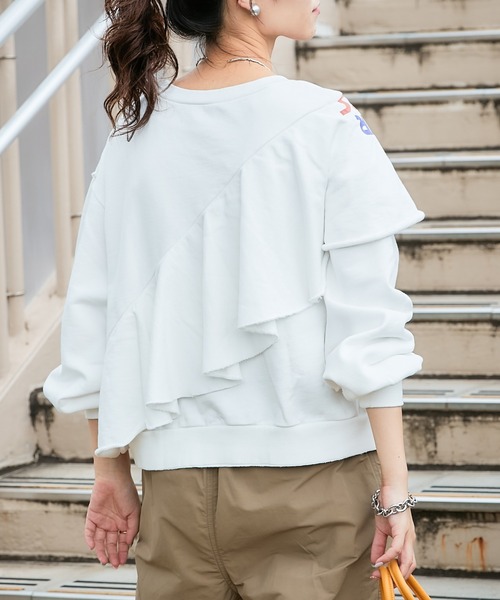「etsinta」 スウェットカットソー ONE SIZE ブラウン レディース_画像7