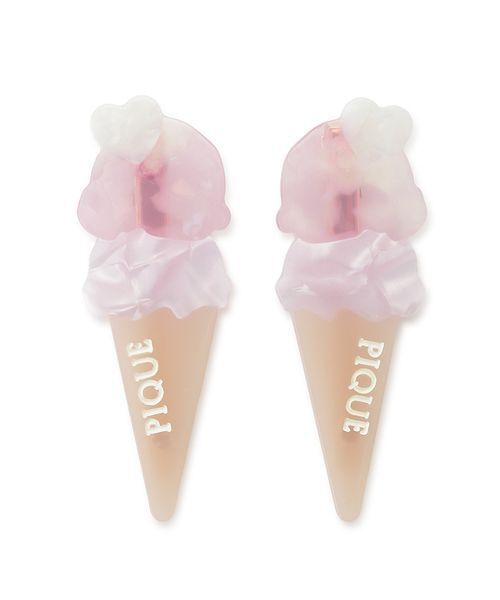 Cream ダイス、クリップセット　1 gelato pique（ジェラートピケ） マスク アイスモチーフミニヘア
