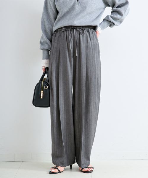 ‼️超希少‼️ brusco.k ブルスコ ワイドスラックス パンツ　グレー B.C STOCK（ベーセーストック） ワイドパンツ スラックス パンツ