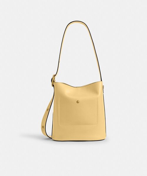 コーチ ショルダーバッグ F13708 ゴールド 美品】COACH(コーチ)レザー 2way コンバーチブルホーボー ショルダー