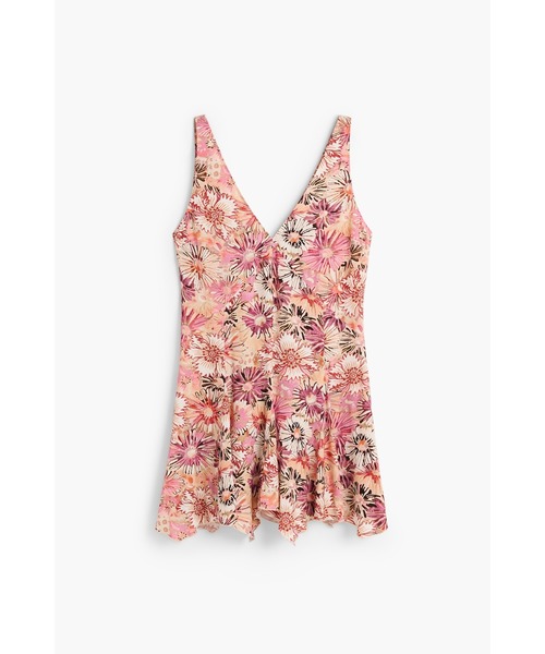 Desigual（デシグアル） ワンピース レトロフラワーVネックフレアミニ
