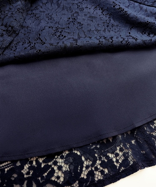 「Cinderella」 7分袖ワンピース X-LARGE ブラック レディース_画像6