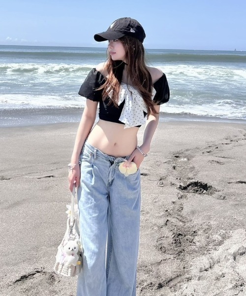 OLIVE des OLIVE（オリーブデオリーブ） 水着 体型カバー 胸リボン