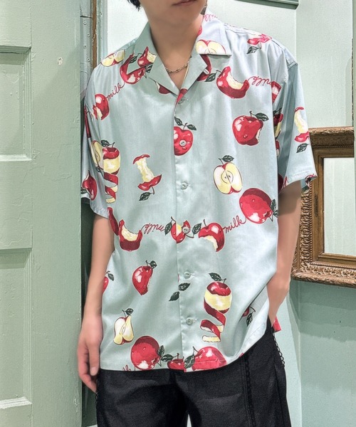 MILKBOY（ミルクボーイ） ブラウス シャツ 半袖 APPLE シャツ