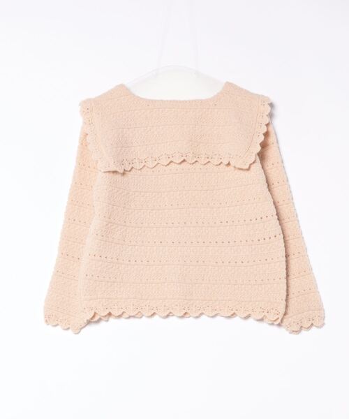 「Achic」 ニットカーディガン M ベージュ レディース_画像2