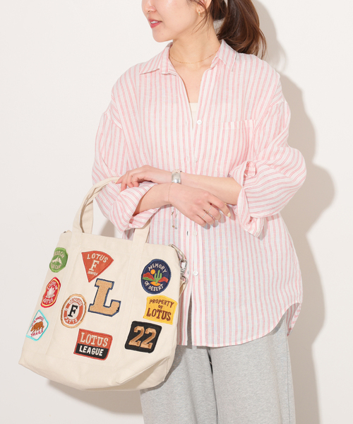 ブラウス シャツ No.66フレンチリネンビッグスキッパー レディースの画像