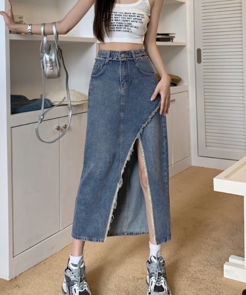 「LADY LIKE」 デニムスカート S ブラック レディース_画像6