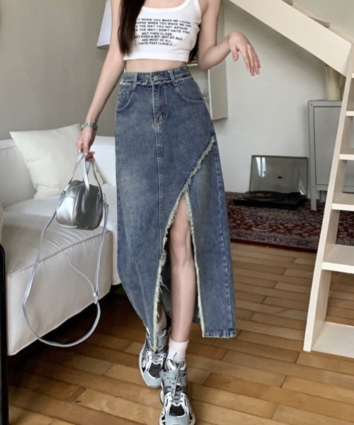 「LADY LIKE」 デニムスカート S ブラック レディース_画像7