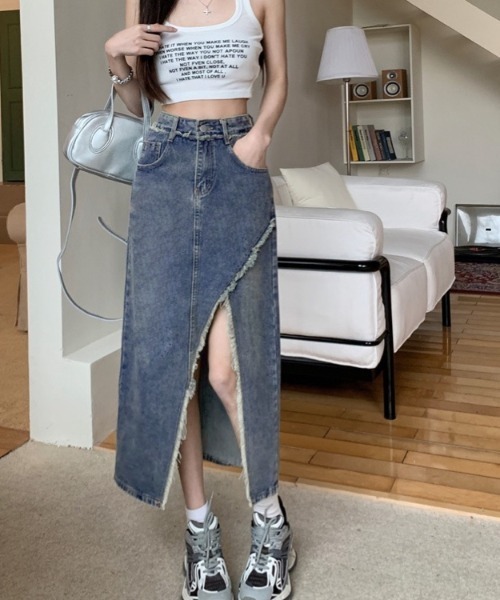 「LADY LIKE」 デニムスカート S ブラック レディース_画像8