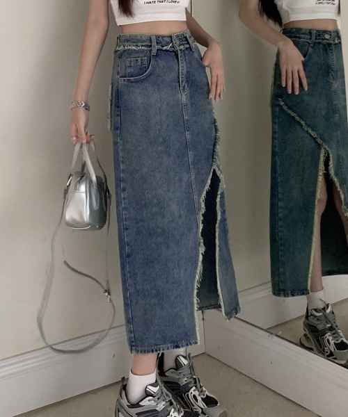「LADY LIKE」 デニムスカート S ブラック レディース_画像9