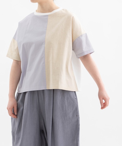 nop de nod(ノップドゥノッド) tシャツ 半袖 misc布帛Tシャツ nop de nod(ノップドゥノッド) tシャツ 半袖 misc布帛Tシャツ