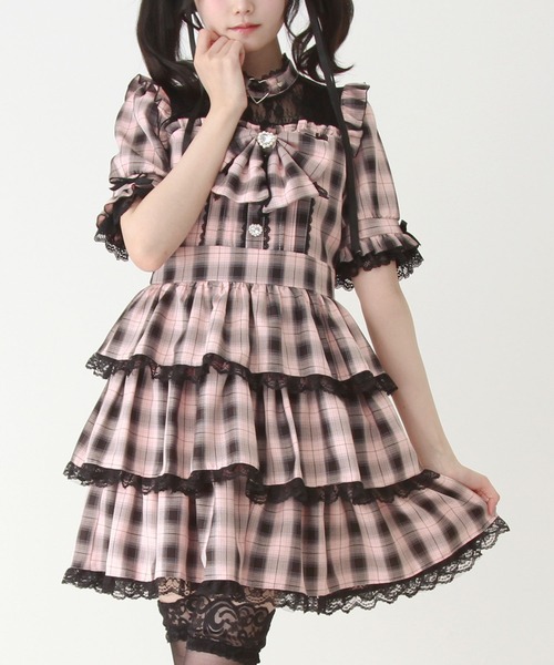 【DearMyLove】今春新作 フリルティアードハートアイドルワンピース 3L DearMyLove ワンピース フリルティアードハートアイドルワンピース