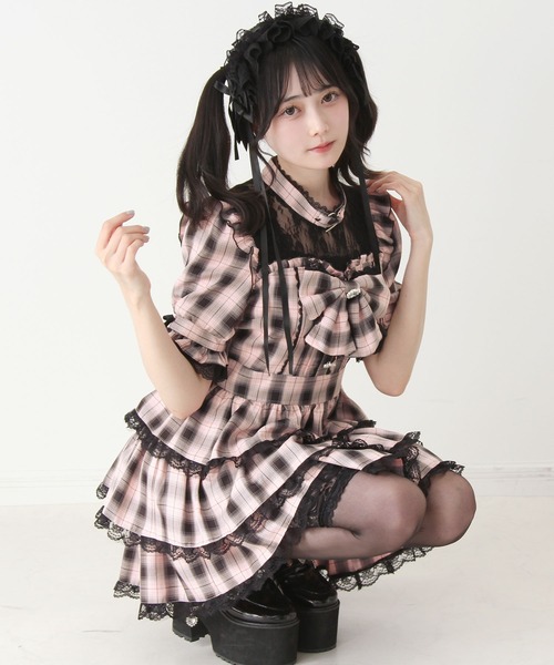 DearMyLove ワンピース フリルティアードハートアイドルワンピース