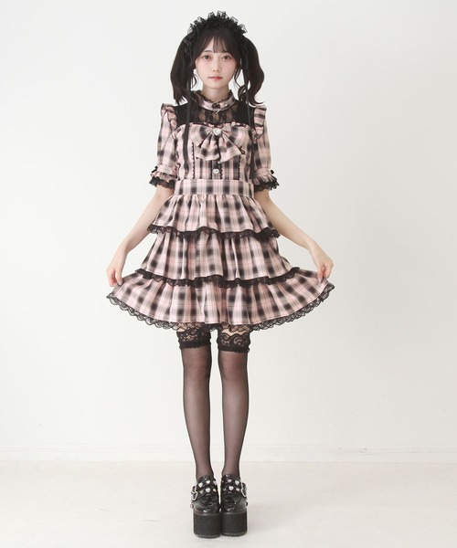 DearMyLove ワンピース フリルティアードハートアイドルワンピース