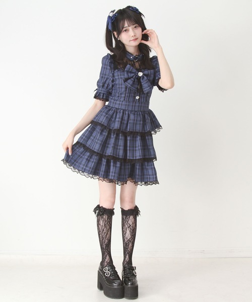 DearMyLove ワンピース フリルティアードハートアイドルワンピース