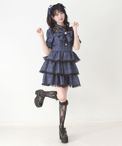 DearMyLove ワンピース フリルティアードハートアイドルワンピース