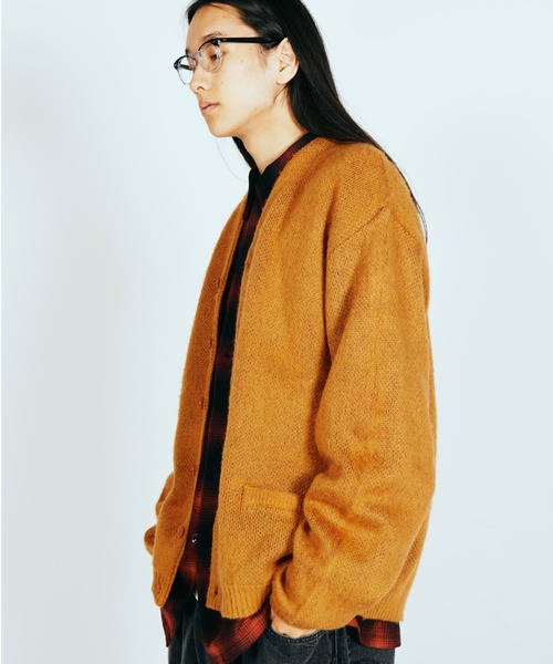 「TOWNCRAFT」 ニットカーディガン MEDIUM ブラック×ブラック 남성 (3/8)
