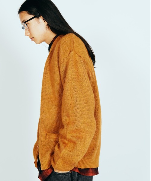 「TOWNCRAFT」 ニットカーディガン MEDIUM ブラック×ブラック 남성 (4/8)