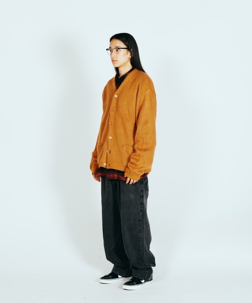 「TOWNCRAFT」 ニットカーディガン MEDIUM ブラック×ブラック 남성 (6/8)