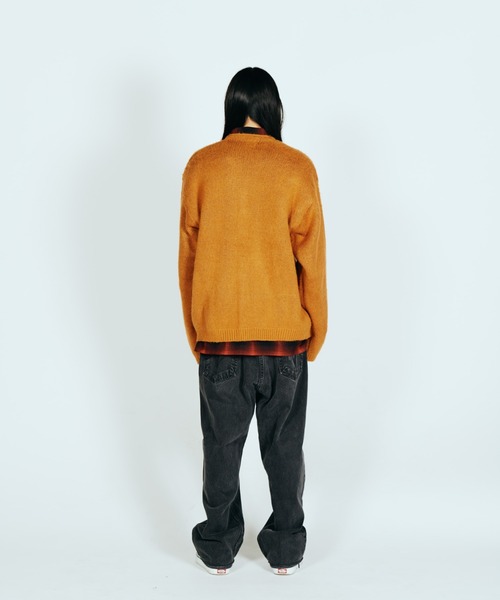 「TOWNCRAFT」 ニットカーディガン MEDIUM ブラック×ブラック 남성 (7/8)