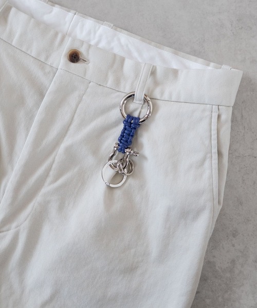 SENTI（センティ） キーホルダー BRAIDING LEATHER W RING KEYCHAIN