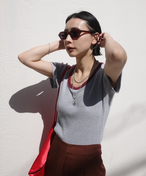 トップス MEDI FRUIT DYED CUT TOP Ameri（アメリ） tシャツ 半袖 MEDI FRUIT DYED CUT TOP レディース