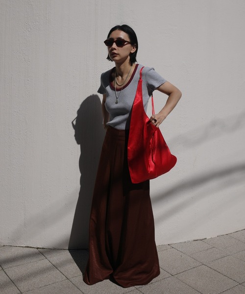 Tシャツ(半袖/袖なし) Ameri VINTAGE - AMERI  MEDI ENROULER ROPE TOP Ameri（アメリ） tシャツ 半袖 MEDI FRUIT DYED CUT TOP レディース