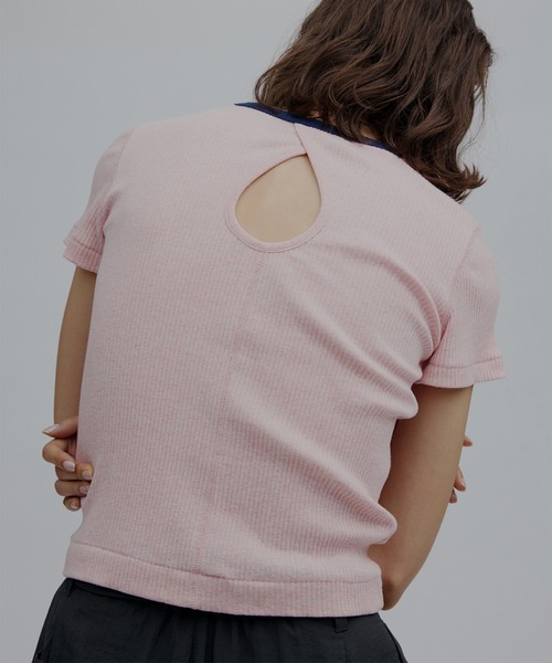 Ameri（アメリ） tシャツ 半袖 MEDI FRUIT DYED CUT TOP レディース