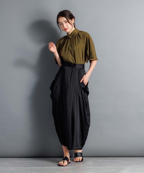 「RAW FUDGE」 半袖ブラウス M ブラック レディース_画像8