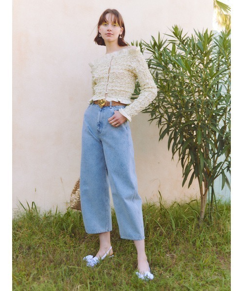 「FURFUR」 デニムパンツ 0 ピンク レディース_画像3