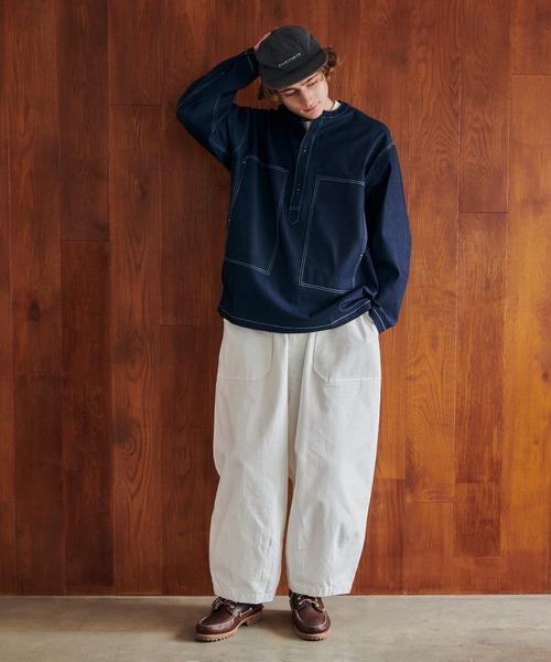 「MAISON CLUB」 カーゴパンツ L ホワイト メンズ_画像9