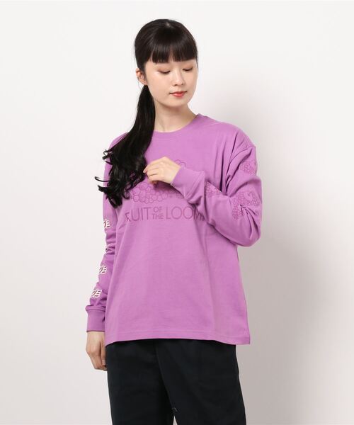 tシャツ 果汁グミ×FTL　製品染め　L/S　Tシャツ レディース メンズ