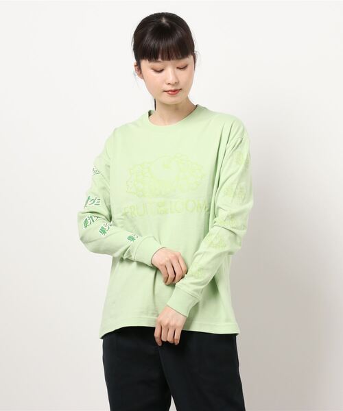 tシャツ 果汁グミ×FTL　製品染め　L/S　Tシャツ レディース メンズ セール】果汁グミ×FTL 製品染め L/S Tシャツ（Tシャツ