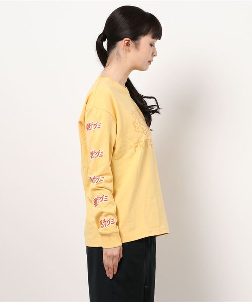 tシャツ 果汁グミ×FTL　製品染め　L/S　Tシャツ レディース メンズ FRUIT OF THE LOOM tシャツ 果汁グミ×FTL 製品染め L/S Tシャツ