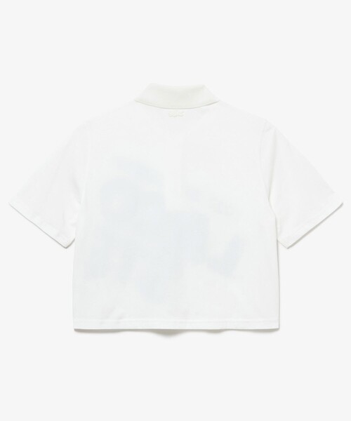 LACOSTE ポロシャツ ポロ ワイド＆クロップドプリントポロシャツ