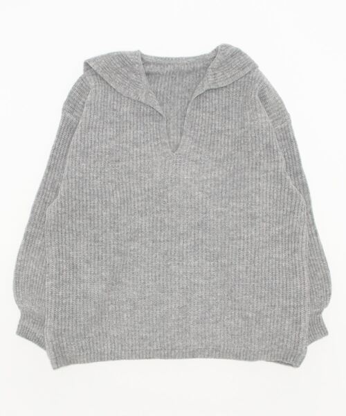 ニット セーター もちもちニットセーラーカラープルオーバー レディース STYLEBLOCK ニット セーター もちもちニットセーラーカラープル